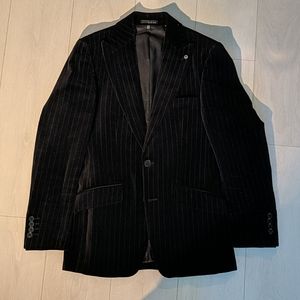 Black Velvet Pinstripe Zara Blazer